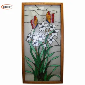 إبداعية عتيقة معلقة لوحة نافذة باب المعرض مكتب ملونة تيفاني فن الزجاج الملون لرسومات الحائط المعلقة - Product Image 1