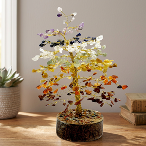 7 Chakra Gemstone Christmas Tree <b>Crystal</b> Decor Handmade Wire Money Plant for New <b>Year</b> Thanksgiving Easter - Product Image 1