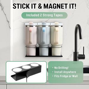 Magnetic Cup Holder Wall Mounted 40oz 30oz With Handle Fridge Organizer - Product Image 4