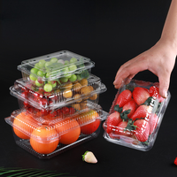 Emballage en blister écologique en PET, contenants alimentaires en plastique transparent à clapet pour les bleuets, les cerises, les fraises, les bonbons, les sushis, les pizzas