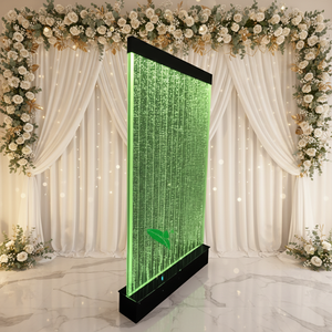 Parete d'Acqua a Bolle LED Personalizzata a Prezzo di Fabbrica per Decorazione Matrimonio Sfondo Nuziale - Product Image 1