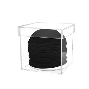 Transparent Acrylic Jewish Hat Storage Case Perspex Ikippah Yarmulke Keeper Box Lucite Kippah Keeper with Cover