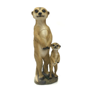 Estatua de Resina de Padre e Hijo Suricata para Decoración del Hogar - Product Image 1