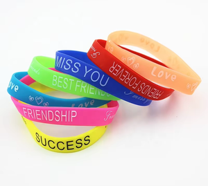 Bracelet en silicone personnalisé, écologique, style religieux, pour mariage, unisexe, Saint-Valentin, promotionnel, bracelet de poignet imprimé - Product Image 4