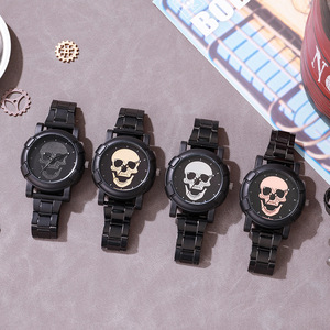 New Customized Logo OEM ODM Wholesale Steel Quartz <b>Watch</b> Men's Personalized Wrist <b>Watch</b> <b>Skull</b> Head Mechanical <b>Watches</b> - Product Image 3