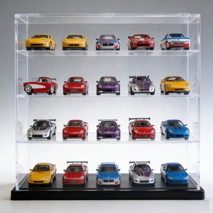 Custom Clear Acrylic Modern Customized Wall Mount <b>Display</b> <b>Case</b> with Dustproof Door for Model Toy Cars - Product Image 1