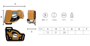 7075 Hợp kim nhôm ascender cho leo núi Đá Loại mới an toàn mùa thu bảo <span class=keywords><strong>v</strong></span>ệ <span class=keywords><strong>v</strong></span>ới giá hấp dẫn - Product Image 6
