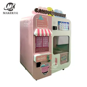 High Profit Fully Automatic Coin Operated Robot Fairy Floss Cotton Candy Vending Machine