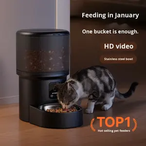 เครื่องให้<span class=keywords><strong>อาหาร</strong></span>สัตว์เลี้ยงอัตโนมัติแบบสมาร์ท 4 ลิตร พร้อม Wifi ควบคุมผ่านแอพ ตั้งค่าปริมาณอาหารได้หลายระดับ กล้องในตัว ชามอาหารสัตว์เลี้ยง - Product Image 4