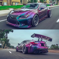 Kit carrosserie large style fusée pour Lexus RCF/RC-f, en fibre de carbone, avec diffuseur avant et arrière, diffuseur latéral et spoiler de coffre