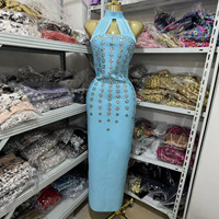 Nouvelle Robe d'Été 2026 pour Femme – Élégante, Dos Nu, Sexy, Strass Scintillants, Luxe Léger, Décontractée, Style Européen et Américain, pour Soirée