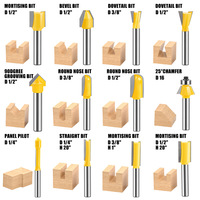 Vástago de múltiples formas, cortador de fresado DIY, enrutador de madera, chaflán recto, juego de brocas de grabado, herramientas de carpintería para principiantes