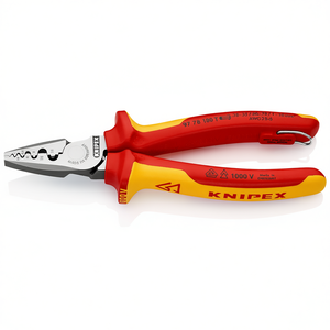 Knipex <b>Wire</b> Crimping Pliers 97 78 180 T 1000 V Insulated Made In Germany - Product Image 3
