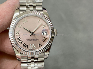 Đồng <span class=keywords><strong>h</strong></span>ồ cơ nữ 31mm, mặt số màu <span class=keywords><strong>h</strong></span>ồng, kính sapphire 5A - Product Image 2