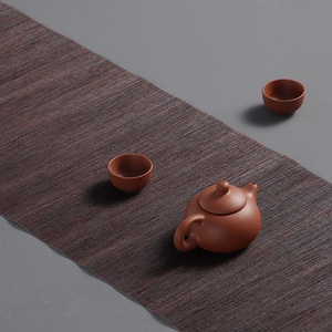 Lacquered bamboo woven tea mat, handmade Chinese retro bamboo curtain, Zen-inspired tea mat, table runner, tea ceremony - Product Image 3