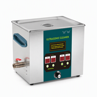 Machine de nettoyage ultrasonique commerciale pour disques vinyles de 15 litres, 53/68/80/100/132 kHz, nettoyeur ultrasonique