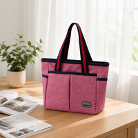 Sac fourre-tout de voyage personnalisé en toile à longues poignées, grande capacité, poches, taille moyenne, sac de shopping