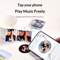 Mini álbum de acrílico personalizado con transferencia de datos UV NFC para colgante de caja, regalo de música de vinilo de celebridades, llavero periférico