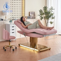Table de Massage Électrique Personnalisée à 3 Moteurs pour Salon de Beauté, Spa, Cils et Soins du Visage