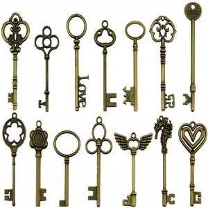 Abrelatas Retro de Bronce, Llaves de Esqueleto Vintage, Recuerdos para Fiestas de Boda, Amuletos de Metal Punk Zakka, Regalos, Abrebotellas con Llave - Product Image 4