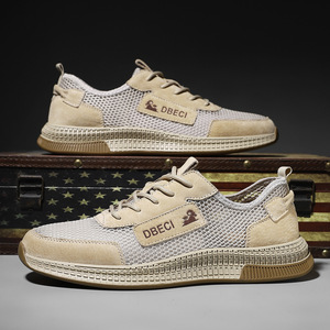 Cross-border for Spring Summer <strong>New</strong> Top Genuine Leather Sneakers Solid Color Toe Breathable Mesh Hollow Outdoor Casual <strong>Shoes</strong> - Product Image 4