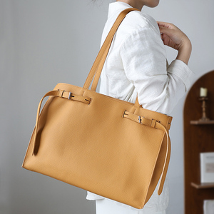 High Quality Women's <strong>Laptop</strong> <strong>Bag</strong> Full Grain Cowhide Totes Handbag Luxury Genuine Leather Shoulder <strong>Bag</strong> Large Capacity for <strong>Ladies</strong> - Product Image 1