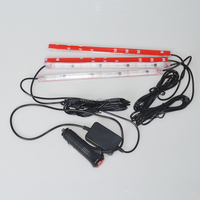 Systèmes d'éclairage automobile, éclairage intérieur automobile 12V DC APP 12 LED RGB, bande LED décorative musicale, éclairage d'ambiance LED pour l'intérieur de la voiture
