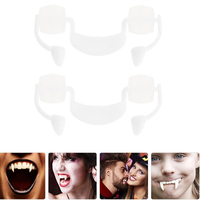 Wonsunss Vampire crocs rétractable Halloween dents effrayant effrayant faux Vampire crocs dents pour enfants adultes fausses dents pour la fête
