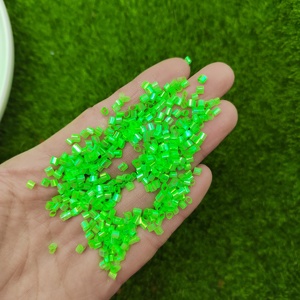 ลูกปัดบิงซูสีเขียวนีออนแบบมีประกาย 2 มม. สำหรับทำสไลม์กรุบกรอบ ลูกปัดสีรุ้งแบบมีประกาย กลิตเตอร์ 3 มิติ - Product Image 1