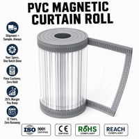 Rideau d'air en film PVC coupe-vent, flexible, magnétique, en PVC souple transparent