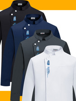 Ropa de trabajo de manga larga para hombres, portero, Otoño, nuevo estilo, uniformes de restaurante chino occidental, cocina trasera para hornear, uso en hoteles 100%