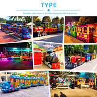 Train touristique sans rails à 16 places, certifié CE, en fibre de verre et acier, robuste, couleur personnalisée, pour centre commercial intérieur