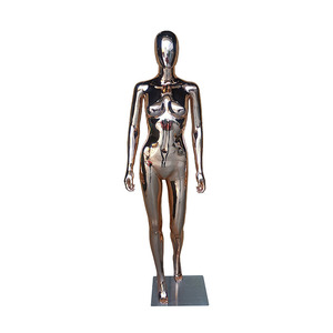 Ei Kopf Shinning Gesichtslosen Geist Weiblich Rose Goldene Farbe Chrom <span class=keywords><strong>Mannequin</strong></span> - Product Image 2