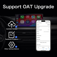 Dongle CarPlay sans fil 2in1 et adaptateur automatique Android sans fil Systèmes intelligents AI Smart Box pour apple avec jeu de voiture filaire