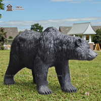 Statues de sculpture d'ours noir en bronze pour l'extérieur de manoir de grande taille