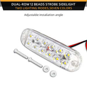 12 <span class=keywords><strong>Led</strong></span> xe tải Side <span class=keywords><strong>Marker</strong></span> ánh sáng độ sáng cao nhấp nháy đèn 12 đến 80V Strobe tailer Đèn Xe Máy Strobe ánh sáng - Product Image 6