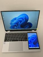Laptop Layar Ganda OEM Win 11 15.6+7 Inci Layar Sentuh Intel N95 Notebook PC DDR4 RAM 16GB SSD 512GB Laptop untuk Rumah, Sekolah, dan Bisnis