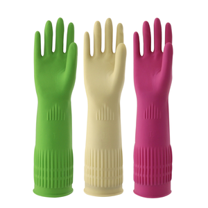 Gants Extra Longs en Latex de 38cm 110g, Souples, Légers, Imperméables pour le Ménage avec Manchette Roulée, Nettoyage de Cuisine, Résistants à l'Huile et à l'Eau, Réutilisables, Prêts à l'Expédition - Product Image 1