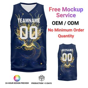 Vochtregulerende basketbaluniformen met gepersonaliseerde drakenprint sportkleding BBJ01-2500622-3 - Product Image 1