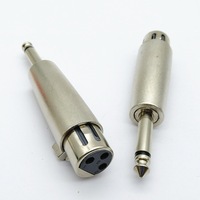 XLR 3 broches femelle mâle à 6.35mm mâle Audio Mono adaptateur TS prise Jack pour Microphone mélangeur XLR connecteur prise convertisseur