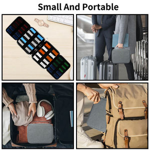 <b>Watch</b> Bands Storage <b>Case</b> For Cables Fabric Durable Organizer With Multiple Compartments And <b>Watch</b> Holders - Product Image 4