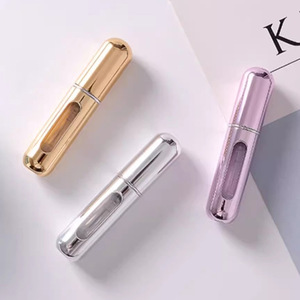 5ml perfume bottle, refillable <b>spray</b> bottle with bottom-filling self-pump, reusable and rechargeable cosmetic sample bottle. - Product Image 2