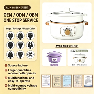 Pentola Elettrica Multifunzione 110V 3.6L 800W, Cestello Antiaderente per Cottura a Vapore, Multi-Cooker Portatile per Casa, Logo Personalizzato OEM - Product Image 1