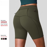 Shorts de compression personnalisés pour le cyclisme et la course à pied, pour femmes, avec effet push-up, haute élasticité, pour l'entraînement sportif et le marathon, avec poche arrière