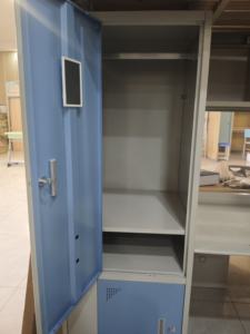 Cadre de lit double d'usine pour enfant, meubles de chambre à coucher en acier avec rangement, bureau pour appartement, dortoir, école, hôtel - Product Image 6