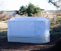 Lit de jardin en métal surélevé avec poteaux en treillis arqués pour usage domestique extérieur