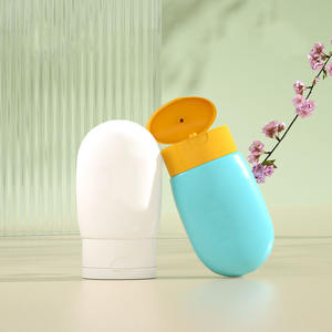 ขวดครีมกันแดดแบบฝาเปิด-ปิด ขนาด 60 มล. พร้อมฝาเกลียว วัสดุพลาสติก PE สำหรับบรรจุภัณฑ์เครื่องสำอาง ไพรเมอร์ โลชั่น SPF - Product Image 1