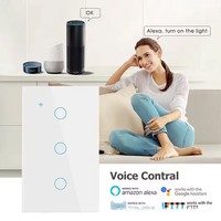 Sakelar Dinding Pintar WiFi Panel Sentuh Kontrol Suara Aplikasi Timer 1/2/3 Gang Listrik Rumah Pintar Hotel TFT Display PC