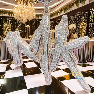 Pendentif personnalisé Hip Hop en argent sterling 925 plaqué or, moissanite VVS taille brillant, certifié GRA, avec logo, lettre ou nom - Product Image 2