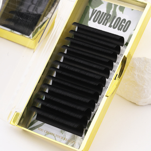 Fournitures d'extension de cils Pbt coréen de qualité supérieure moelleux <span class=keywords><strong>velours</strong></span> cachemire cils soie mat extension de cils plateaux de Volume - Product Image 1